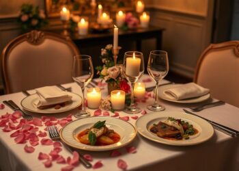 romantyczny posiłek
